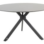 4 Seasons Outdoor Locarno dining tuintafel 130 cm rond Hpl antraciet