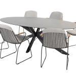 4 Seasons Outdoor Veneto dining tuinset met Privada tuin eettafel | Antraciet