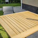 Tafel behandeld met Teak protector