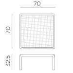 Afmetingen Nardi Komodo tafel met glas