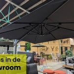 Live Outdoor Living Palermo parasol in de showroom