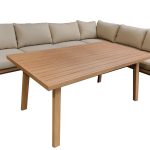 Garden impressions Monti lounge dining set 5 delig | Light teak/rope lava/gobi sand