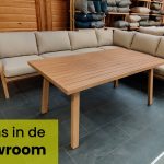 Garden impressions Monti lounge dining set in onze showroom in Roden